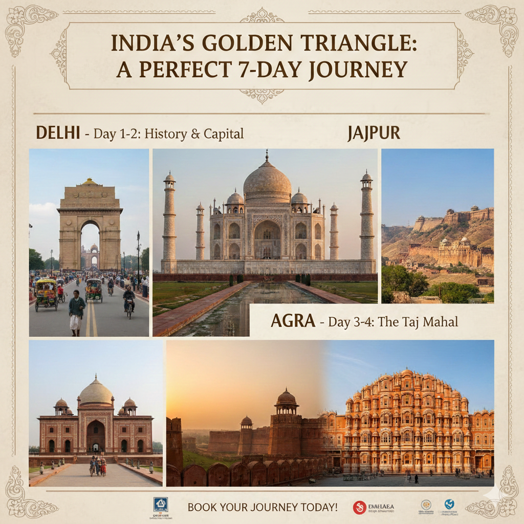 India's Golden Triangle: A Perfect 7-Day Journey Through Delhi, Agra, and Jaipur