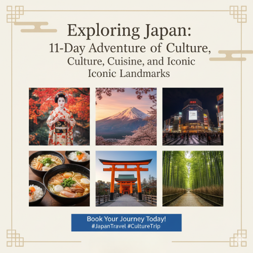 Exploring Japan: An 11-Day Adventure of Culture, Cuisine, and Iconic Landmarks